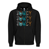 Black howdy howdy howdy Zipper Hoodie - CowhideDigitalArt