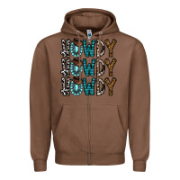 Chestnut howdy howdy howdy Zipper Hoodie - CowhideDigitalArt