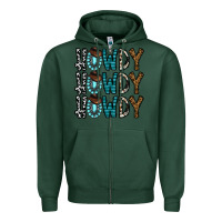 Sports Green howdy howdy howdy Zipper Hoodie - CowhideDigitalArt