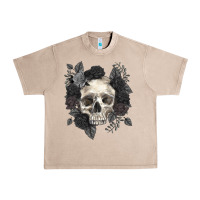 French Oak Floral skull Urban Heavy Tee - RanaPortraitStore