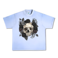 Grape Ice Floral skull Urban Heavy Tee - RanaPortraitStore