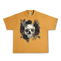 Peanut Butter Floral skull Urban Heavy Tee - RanaPortraitStore