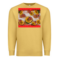 Antique Gold ladybug sunflower Premium Sweatshirt - BarkalooDesign
