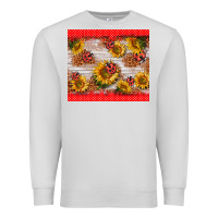 Dove Grey ladybug sunflower Premium Sweatshirt - BarkalooDesign