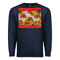Navy ladybug sunflower Premium Sweatshirt - BarkalooDesign
