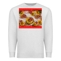 Oatmeal Heather ladybug sunflower Premium Sweatshirt - BarkalooDesign