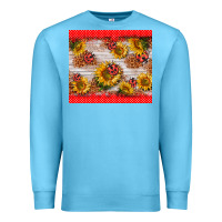 Ocean Blue ladybug sunflower Premium Sweatshirt - BarkalooDesign