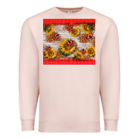 Pale Pink ladybug sunflower Premium Sweatshirt - BarkalooDesign