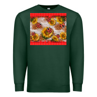 Sports Green ladybug sunflower Premium Sweatshirt - BarkalooDesign