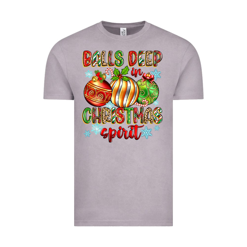 Balls Deep In Christmas Spirit Vintage Tee by Zillion Design Studio | Teevron