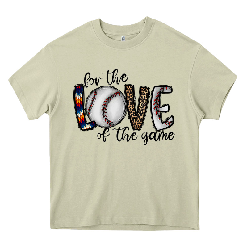 For The Love Of The Game Baseball Heavy Core Tee by CowhideDigitalArt | Teevron