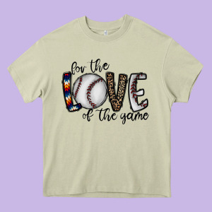 For The Love Of The Game Baseball Heavy Core Tee Designed By Cowhidedigitalart