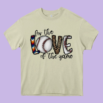 For The Love Of The Game Baseball Heavy Core Tee Designed By Cowhidedigitalart