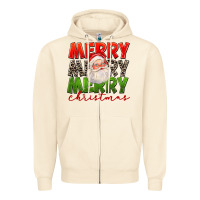 Sandshell Merry Christmas Santa Zipper Hoodie - FaDigitalArtStudio