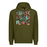 Army Green nurse nurse nurse Premium Hoodie - NancyCooperArtShop