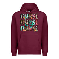 Burgundy nurse nurse nurse Premium Hoodie - NancyCooperArtShop