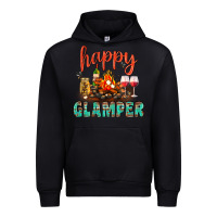Black Happy Glamper Camp Urban Hoodie - BundleAndBundleShop