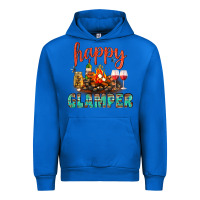 Cobalt Happy Glamper Camp Urban Hoodie - BundleAndBundleShop