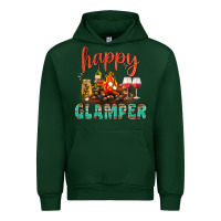Forest Green Happy Glamper Camp Urban Hoodie - BundleAndBundleShop