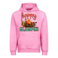 Fuchsia Pink Happy Glamper Camp Urban Hoodie - BundleAndBundleShop