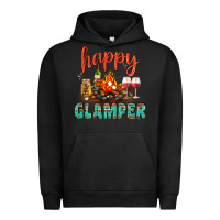 Pigment Black Happy Glamper Camp Urban Hoodie - BundleAndBundleShop