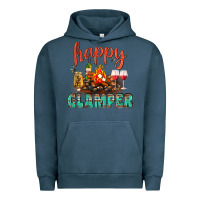 Pigment Midnight Navy Happy Glamper Camp Urban Hoodie - BundleAndBundleShop