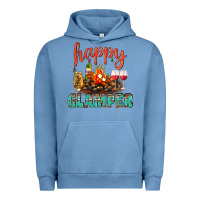 Pigment Pebble Blue Happy Glamper Camp Urban Hoodie - BundleAndBundleShop