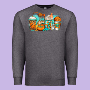 Basketball Coffee Cups Premium Sweatshirt Designed By Jasminsmagicworld