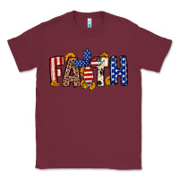 Burgundy Faith USA flag sunflower Classic Tee - Neo Western