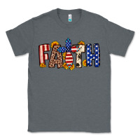 Charcoal Heather Faith USA flag sunflower Classic Tee - Neo Western