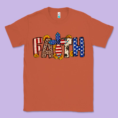 Faith Usa Flag Sunflower Classic Tee Designed By Neo Western