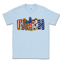 Dusty Blue Faith USA flag sunflower Classic Tee - Neo Western