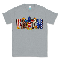 Heather Grey Faith USA flag sunflower Classic Tee - Neo Western