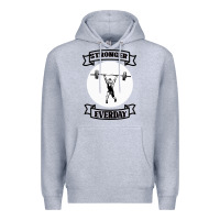 Heather Grey stronger everday Premium Hoodie - Bettercallsaul