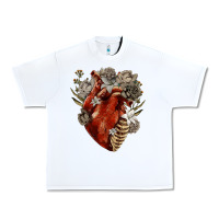 White Flower anatomical heart Urban Heavy Tee - RanaPortraitStore