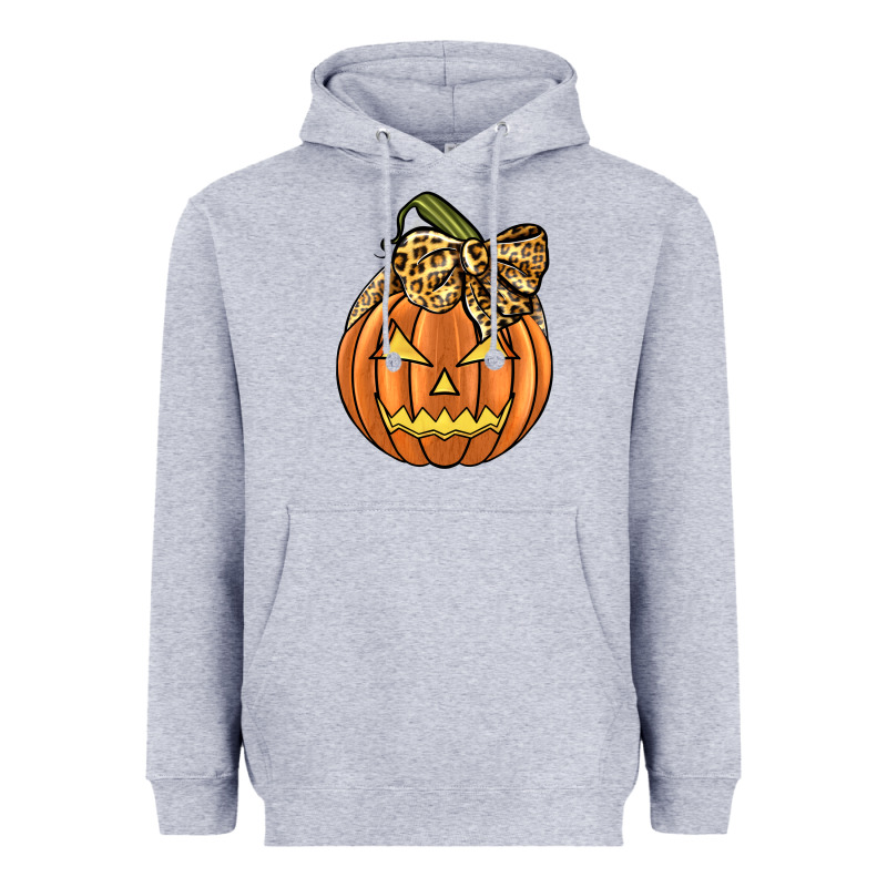 Leopard Ribbon Halloween Pumkin Heavyweight Hoodie by JahusDesignShop | Teevron