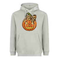 Moon Dust Leopard Ribbon Halloween Pumkin Heavyweight Hoodie - JahusDesignShop
