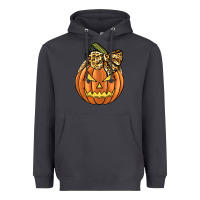 Smoke Leopard Ribbon Halloween Pumkin Heavyweight Hoodie - JahusDesignShop