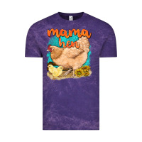 Cloud Purple mama hen with sunflowers Vintage Tee - texasbilliewilder