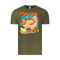 Vintage Olive mama hen with sunflowers Vintage Tee - texasbilliewilder