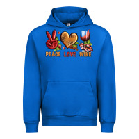 Cobalt Peace Love Wine Urban Hoodie - BundleAndBundleShop
