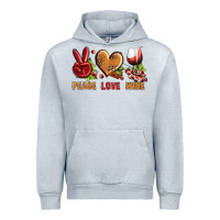 Heather Grey Peace Love Wine Urban Hoodie - BundleAndBundleShop