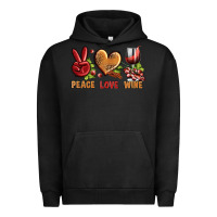 Pigment Black Peace Love Wine Urban Hoodie - BundleAndBundleShop