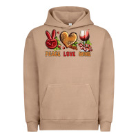 Pigment Burro Peace Love Wine Urban Hoodie - BundleAndBundleShop