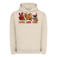 Pigment French Oak Peace Love Wine Urban Hoodie - BundleAndBundleShop