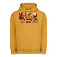 Pigment Peanut Butter Peace Love Wine Urban Hoodie - BundleAndBundleShop