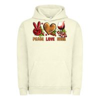 Pigment Pistachio Peace Love Wine Urban Hoodie - BundleAndBundleShop