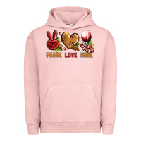 Pigment Salmon Peace Love Wine Urban Hoodie - BundleAndBundleShop