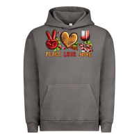 Pigment Tornado Peace Love Wine Urban Hoodie - BundleAndBundleShop