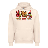 Sandshell Peace Love Wine Urban Hoodie - BundleAndBundleShop